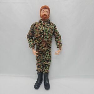 Vintage 1964 GI Joe Action Team Flocked Red Hair Fuzzy & Beard Brown Eyes